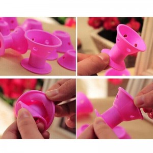 Без топлинно отопление къдрици, силиконови къдрици инструменти за къдрене, без отопление, без увреждане на косата, лесна за почистване